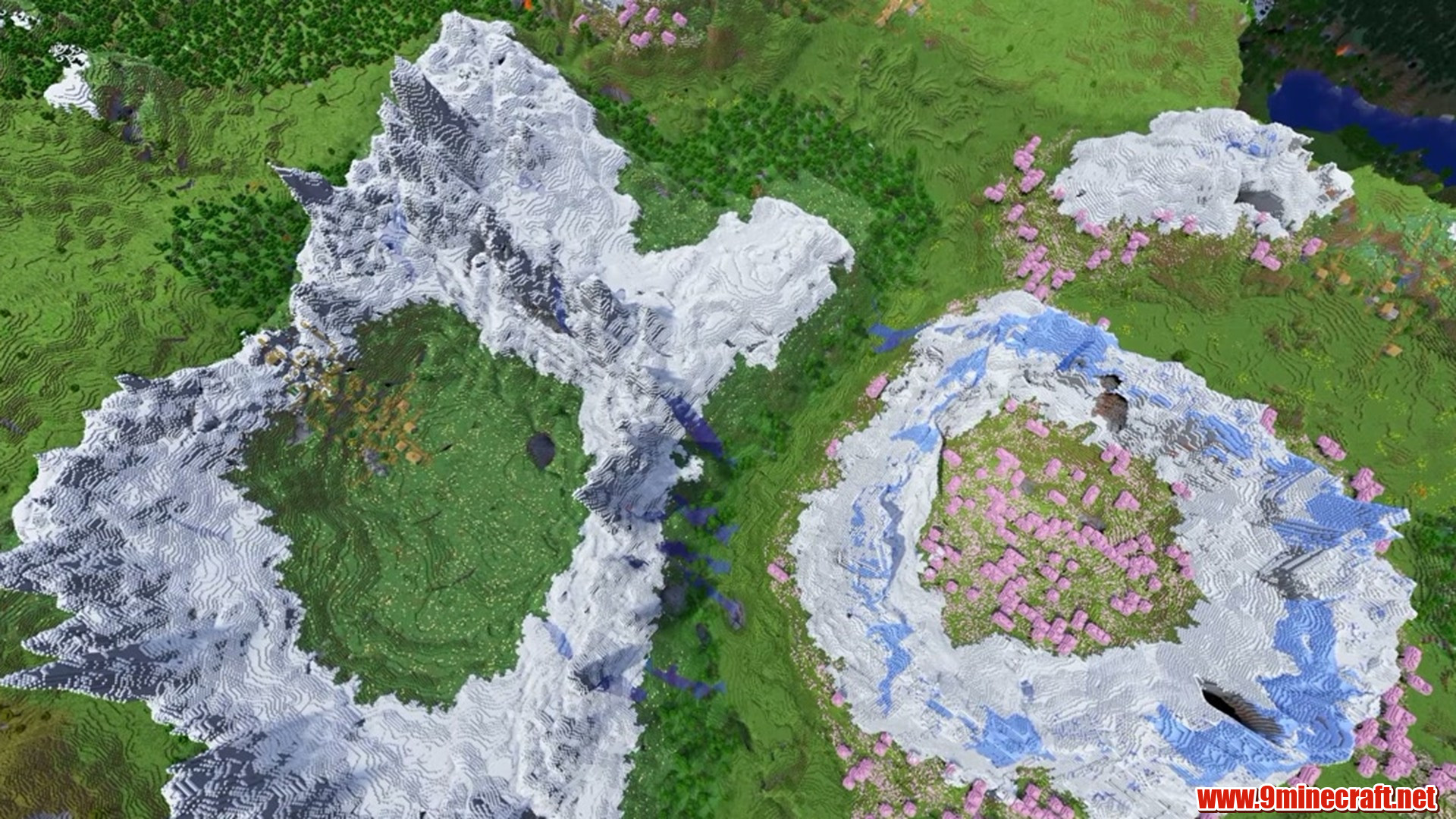 Double mountain ring - minecraft seed 8335102848