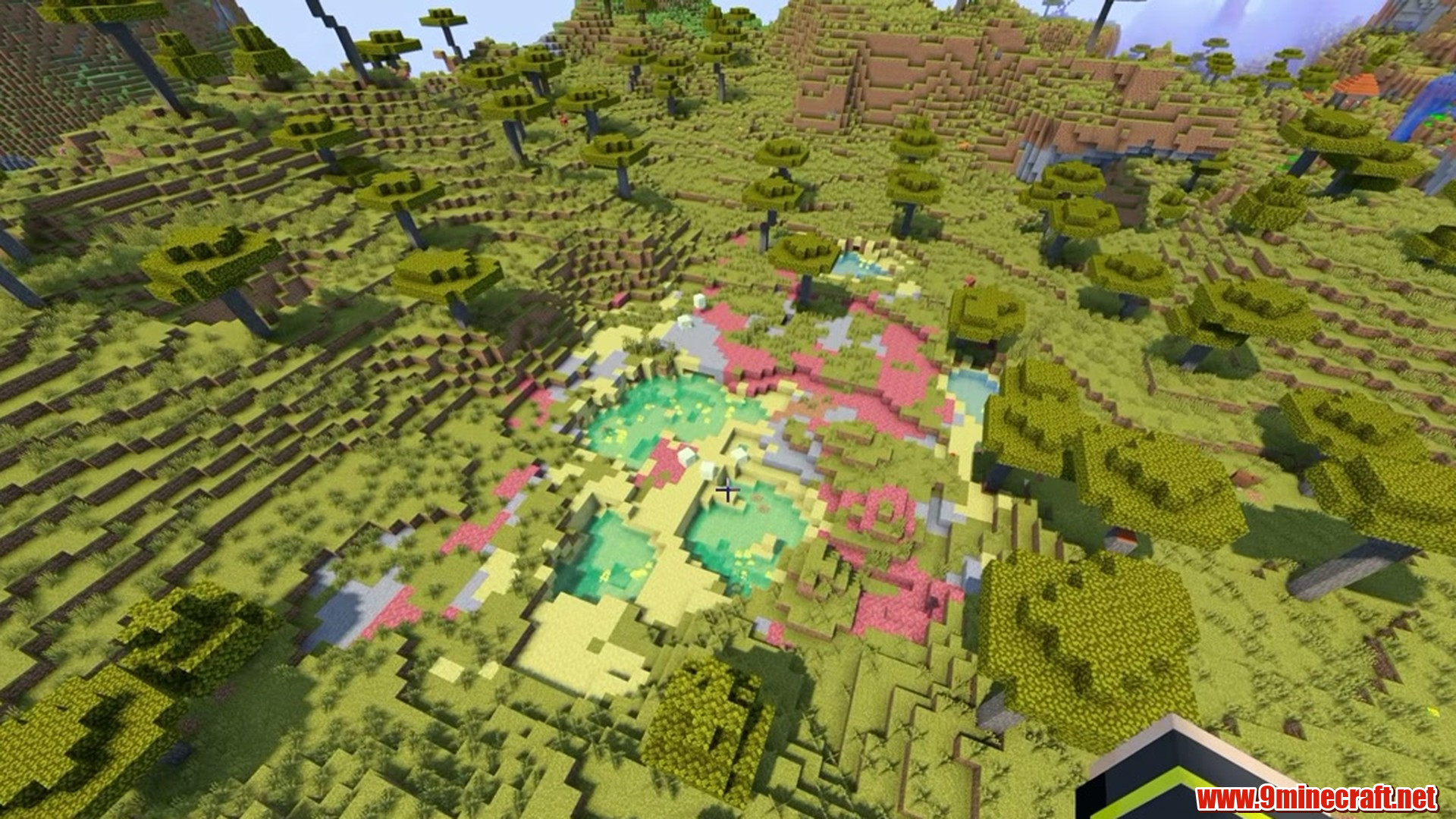 Sulfur crater village - minecraft seed 109626954616