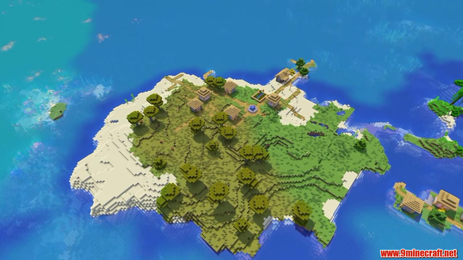 25 Epic Survival Island Seeds For Minecraft (26.2) – Java &Amp; Bedrock Edition 29 Two villages - minecraft seed -8260164666548336482