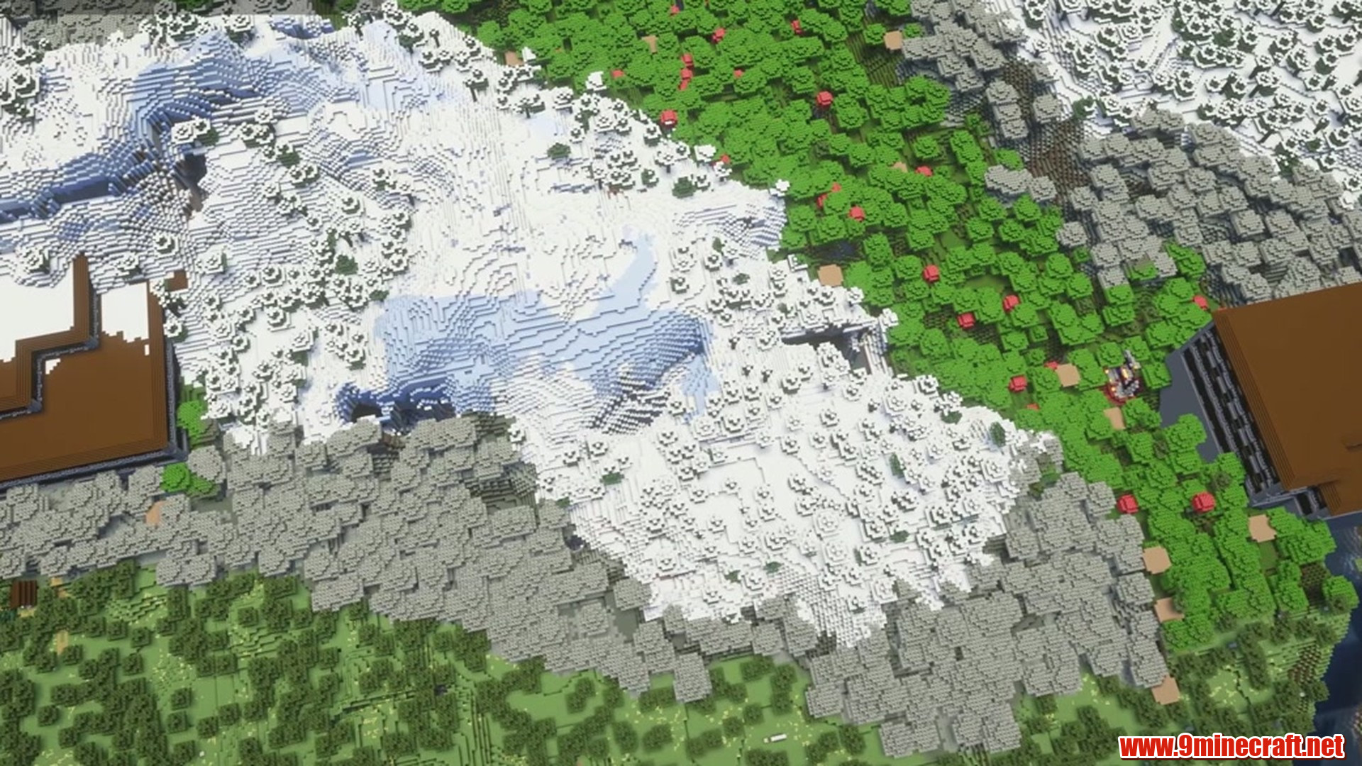 Mansions Above, Caves Below: Dramatic Minecraft Seeds (26.2, 1.21.11) – Java/Bedrock Edition 10 2 mansions, 6 biomes around them & ruined portal in minecraft seed -980940290357669487