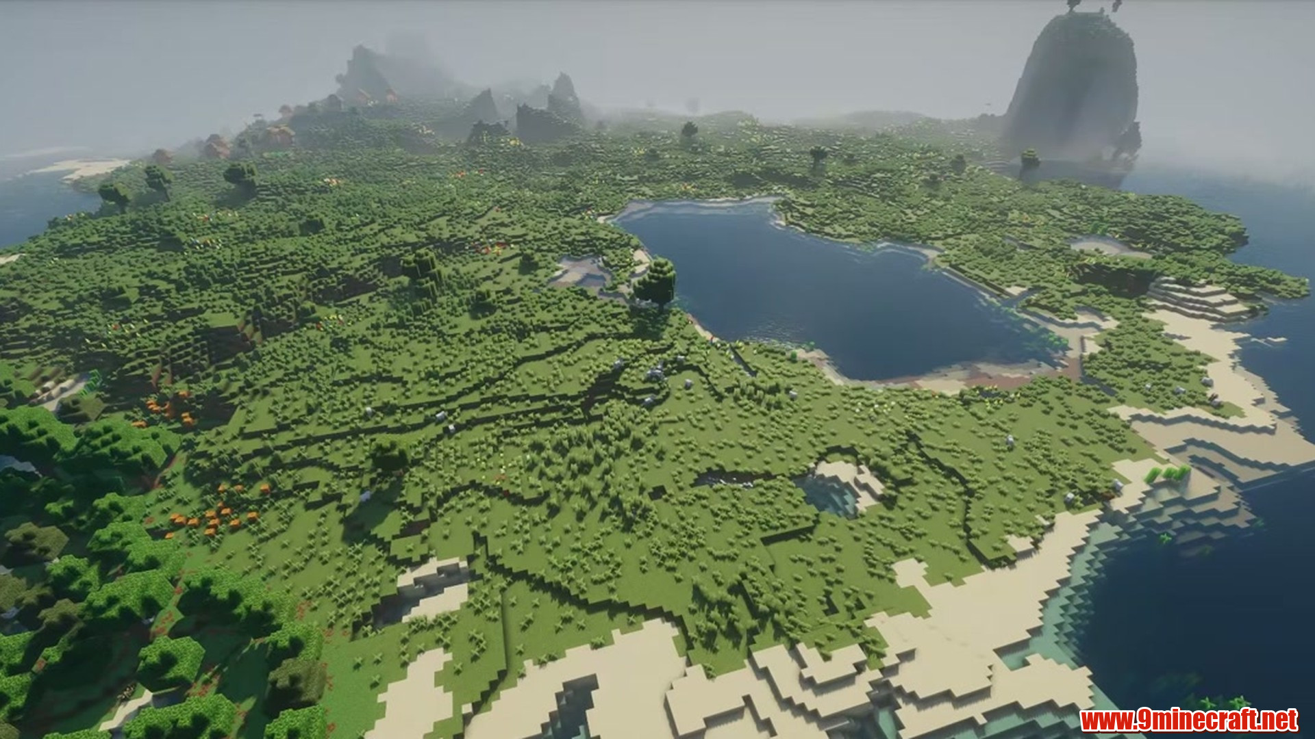 Villages By The Water: Lake And Coastal Minecraft Seeds (26.2, 1.21.11) – Java/Bedrock Edition 5 Second landscape view from minecraft seed -8320216074982343706