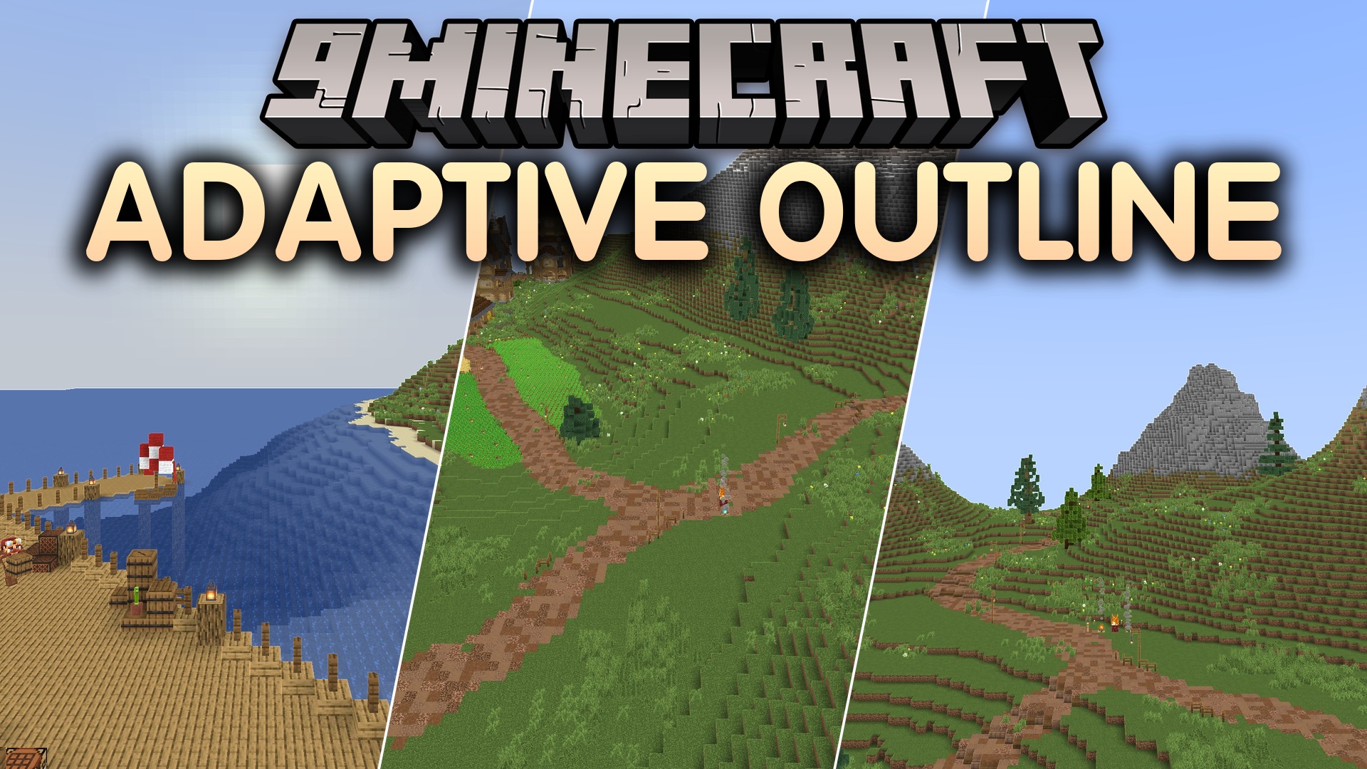 Adaptive Outline Shaders (26.2, 1.20.1) – Light Reactive Cartoon Block Borders