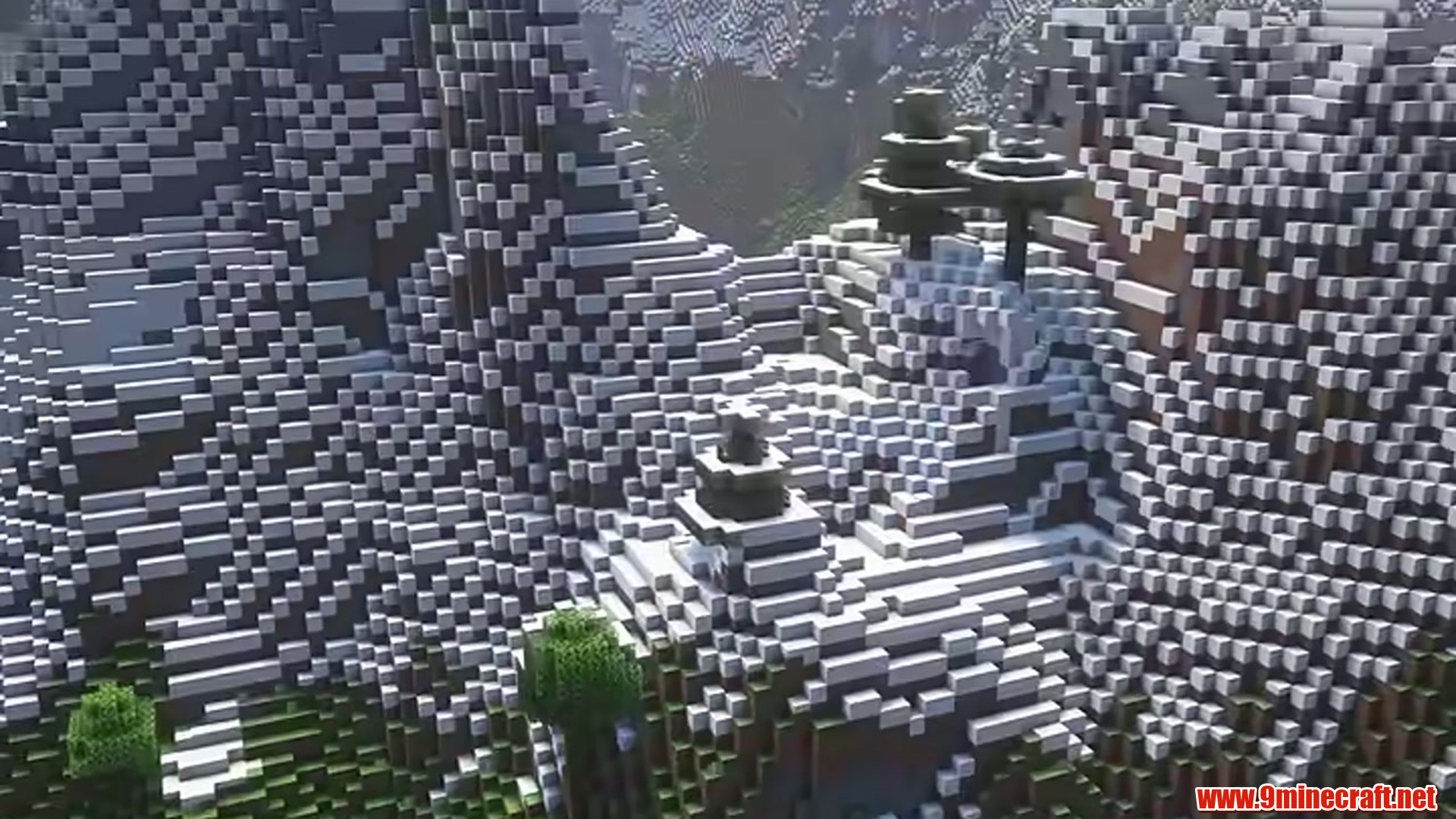 Best Seeds For Minecraft (26.2, 1.21.11) Part 11 – Java/Bedrock Edition 4 Snowy peak ring in minecraft seed 6942694293741243568