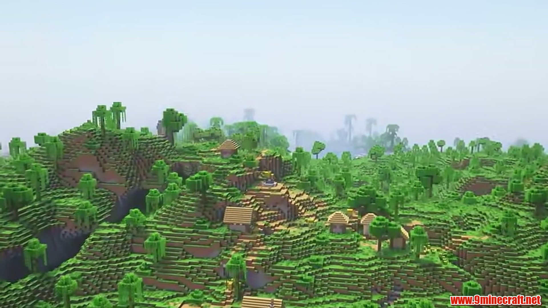 Best Seeds For Minecraft (26.2, 1.21.11) Part 11 – Java/Bedrock Edition 11 Second landscape view of jungle hillside village