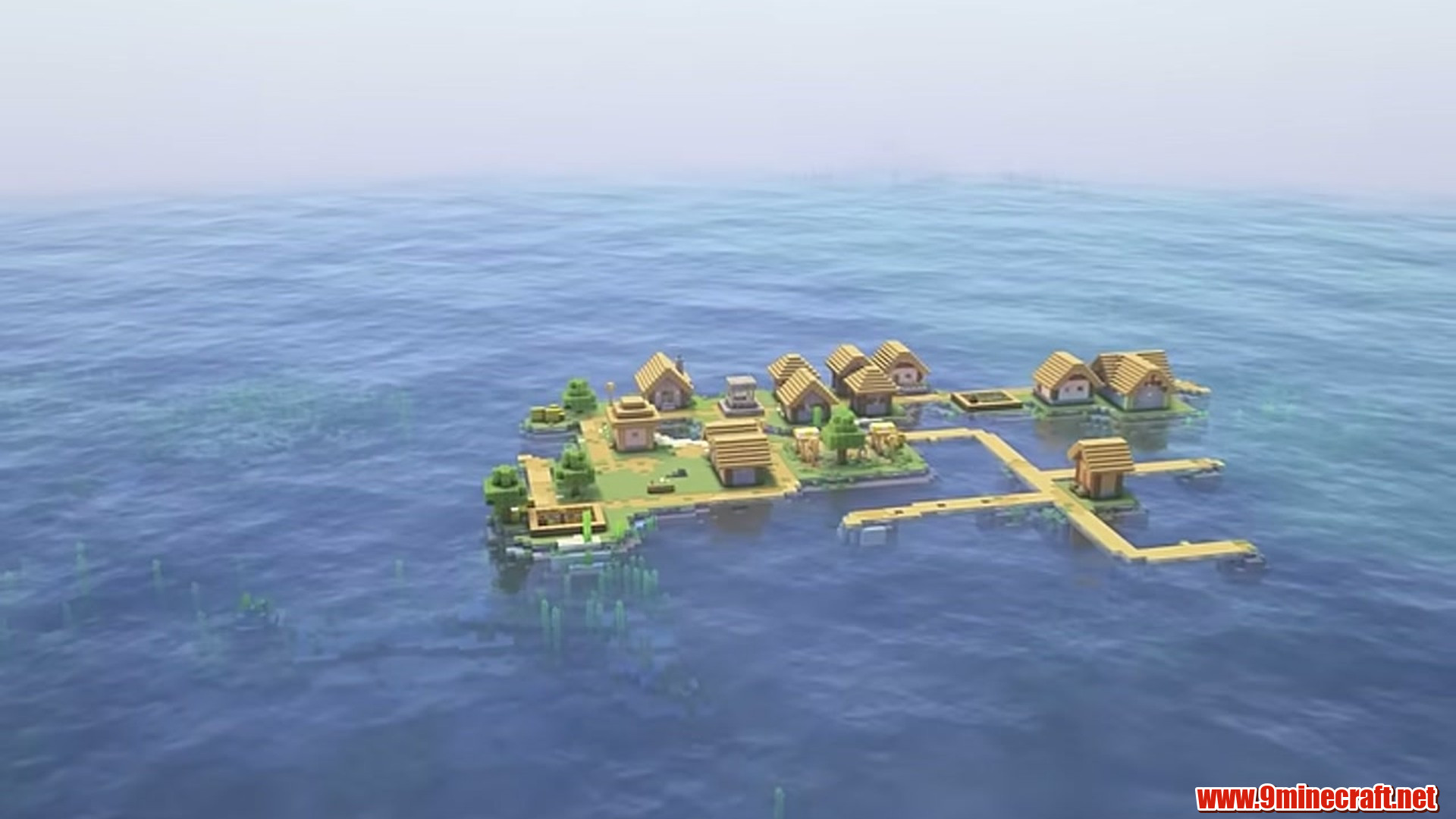 Best Seeds For Minecraft (26.2, 1.21.11) Part 11 – Java/Bedrock Edition 19 Second landscape view of ocean village island