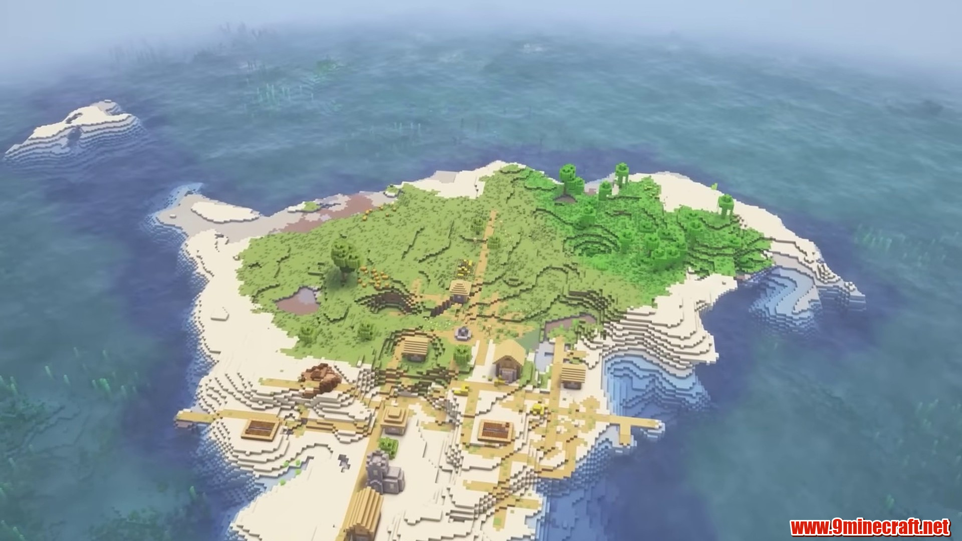 Best Seeds For Minecraft (26.2, 1.21.11) Part 4 – Java/Bedrock Edition 4 Peaceful island village in minecraft seed 6942694801961152937