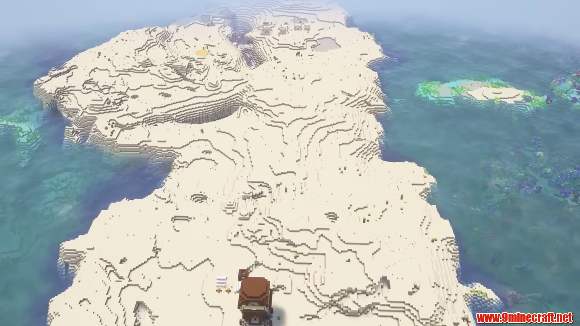 Best Seeds For Minecraft (26.2, 1.21.11) Part 4 – Java/Bedrock Edition 16 Sand island in minecraft seed 6942000013647105324