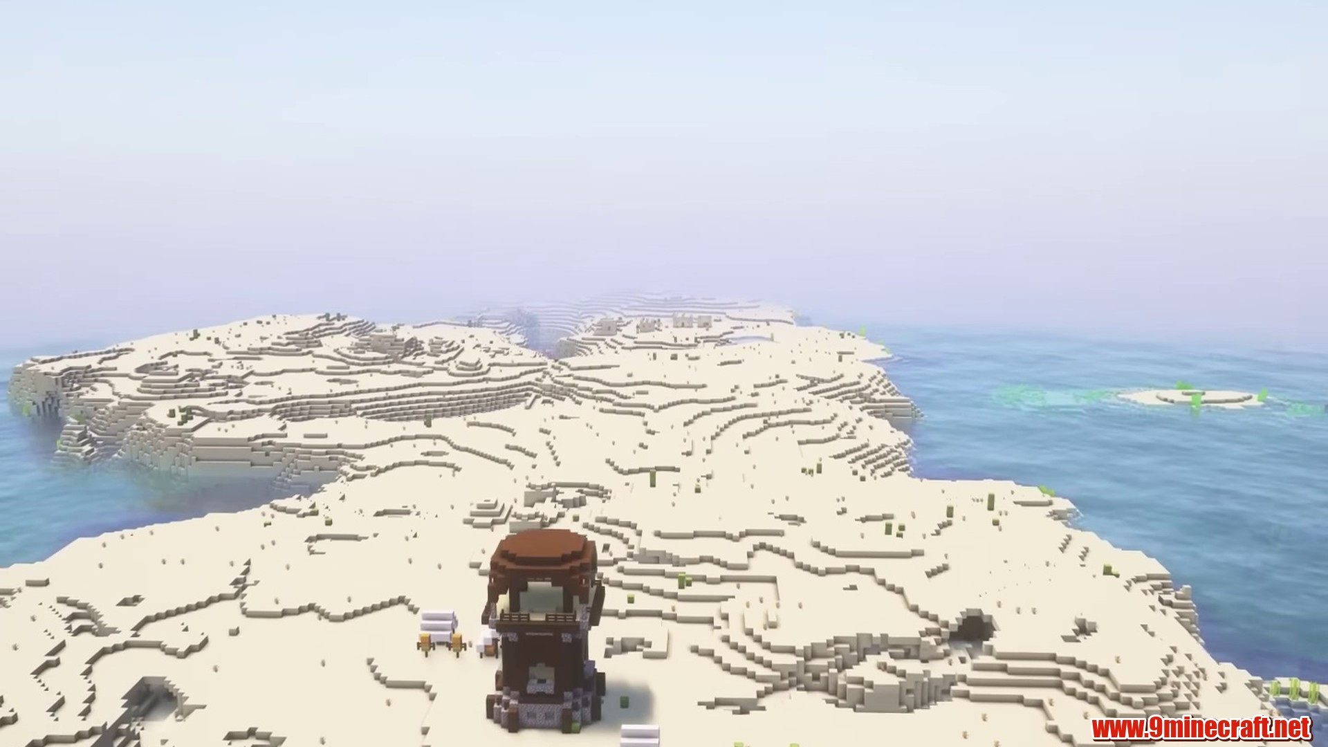 Best Seeds For Minecraft (26.2, 1.21.11) Part 4 – Java/Bedrock Edition 17 Isolated desert island surrounded by ocean