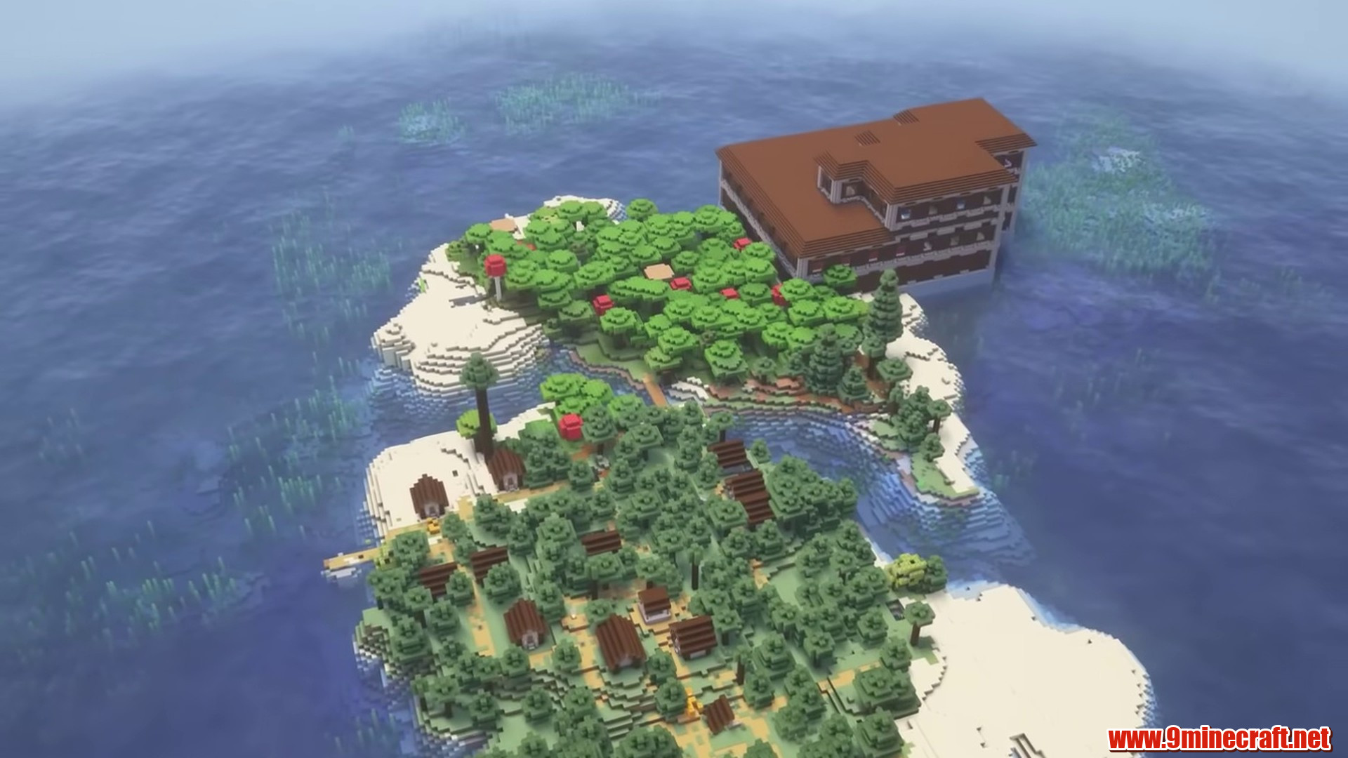 Big house island in minecraft seed 6942002529824333055