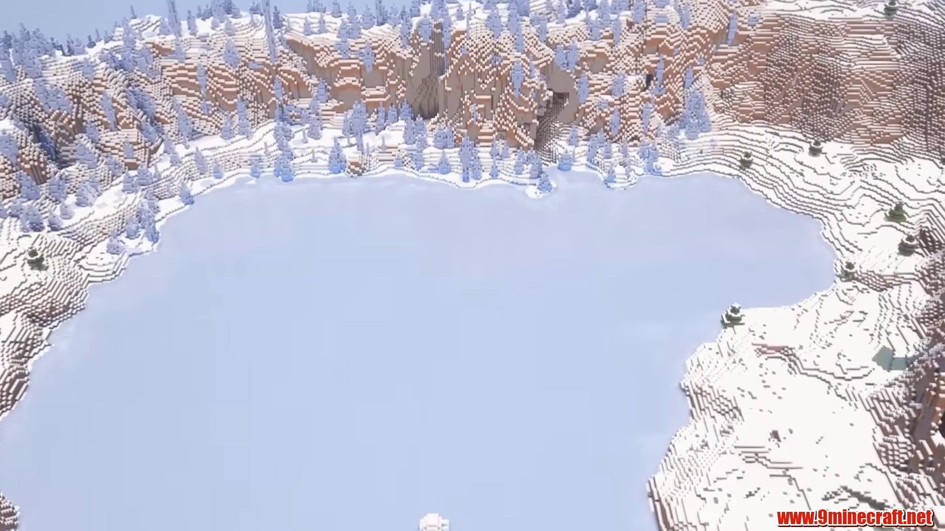 Ice lake in minecraft seed 69427222087220546
