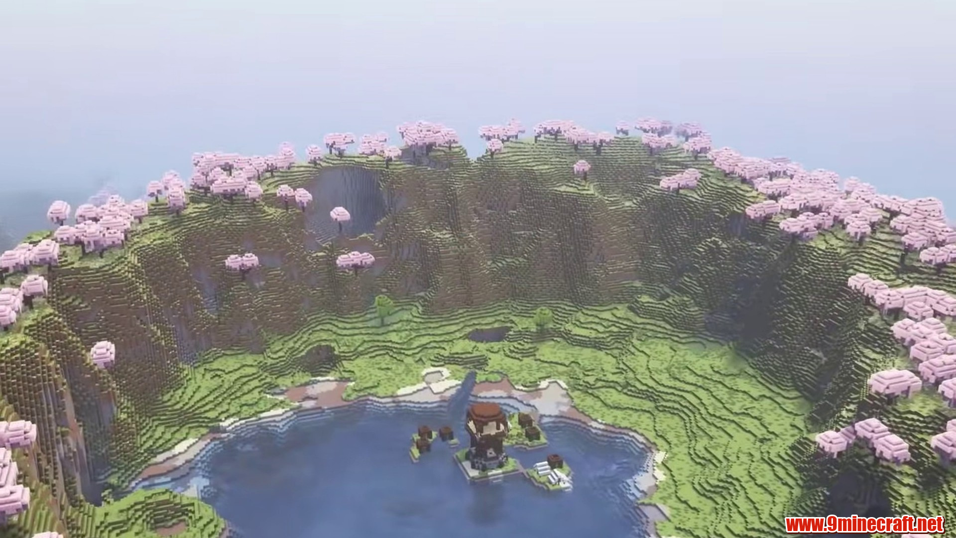 Scenic terrain featured in water tower