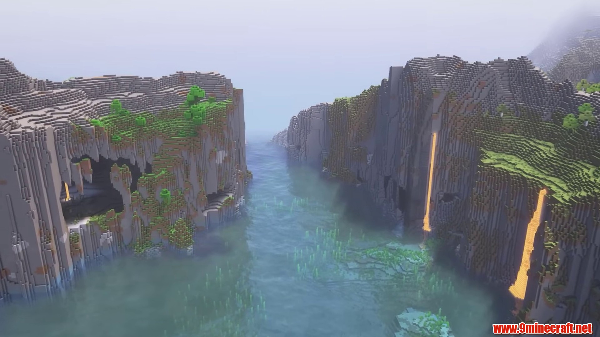 Scenic terrain featured in double cliffs