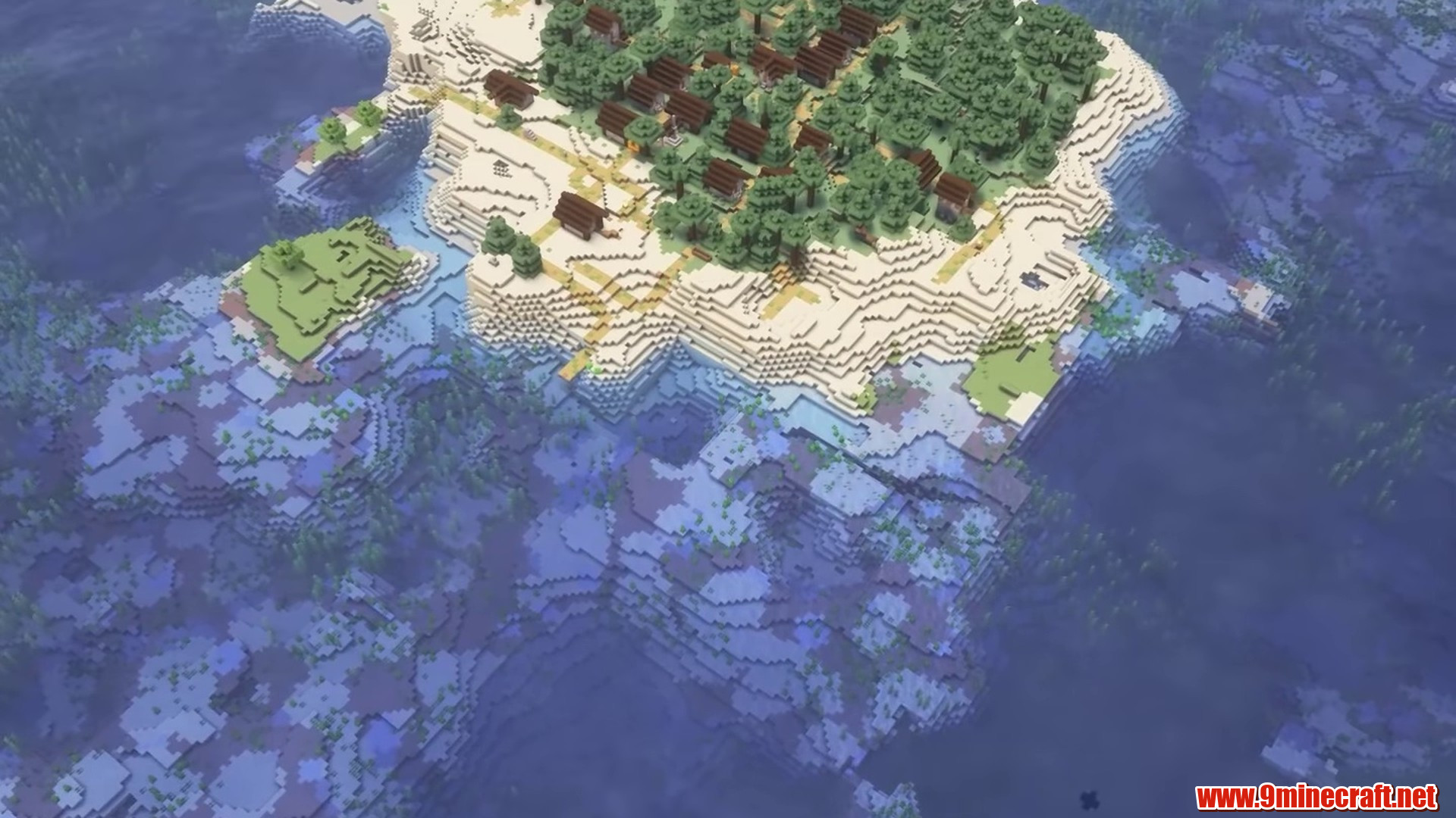 Scenic terrain featured in isolated island