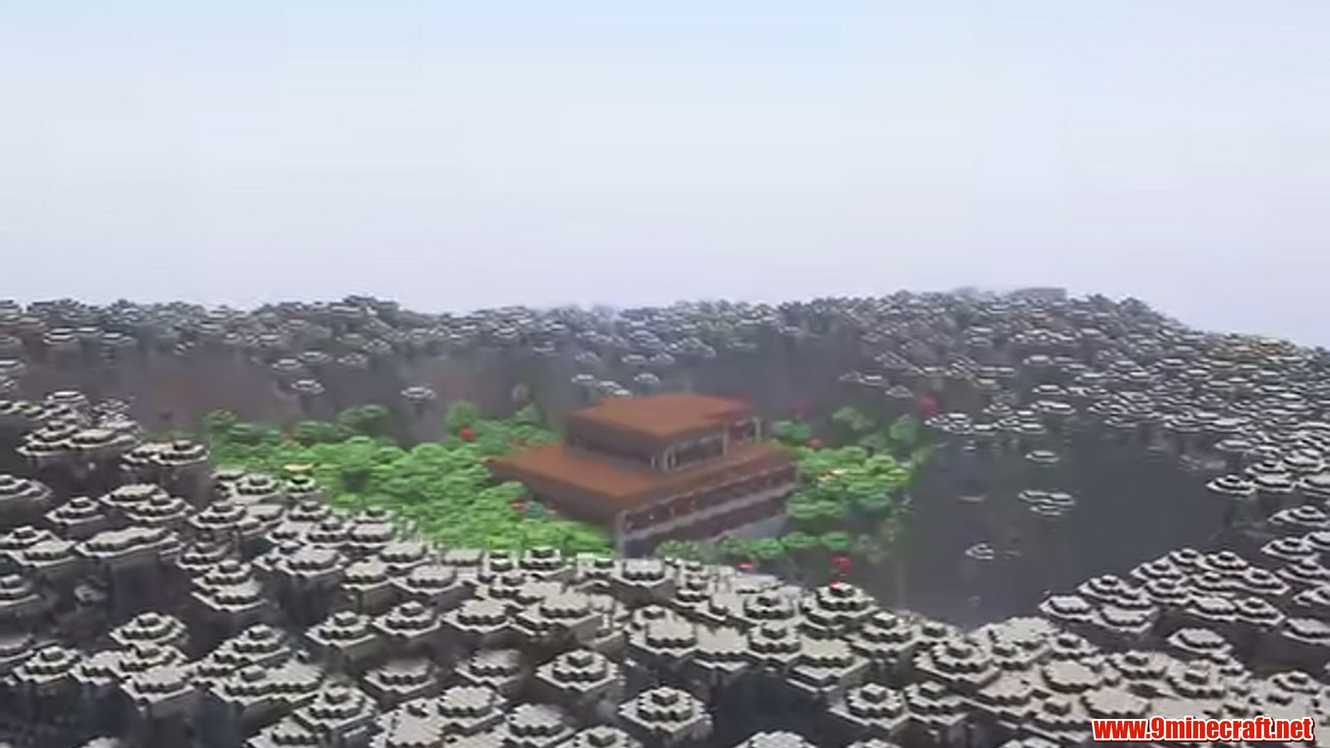 Best Seeds For Minecraft (26.2, 1.21.11) Part 9 – Java/Bedrock Edition 3 Second view of mansion & lake terrain