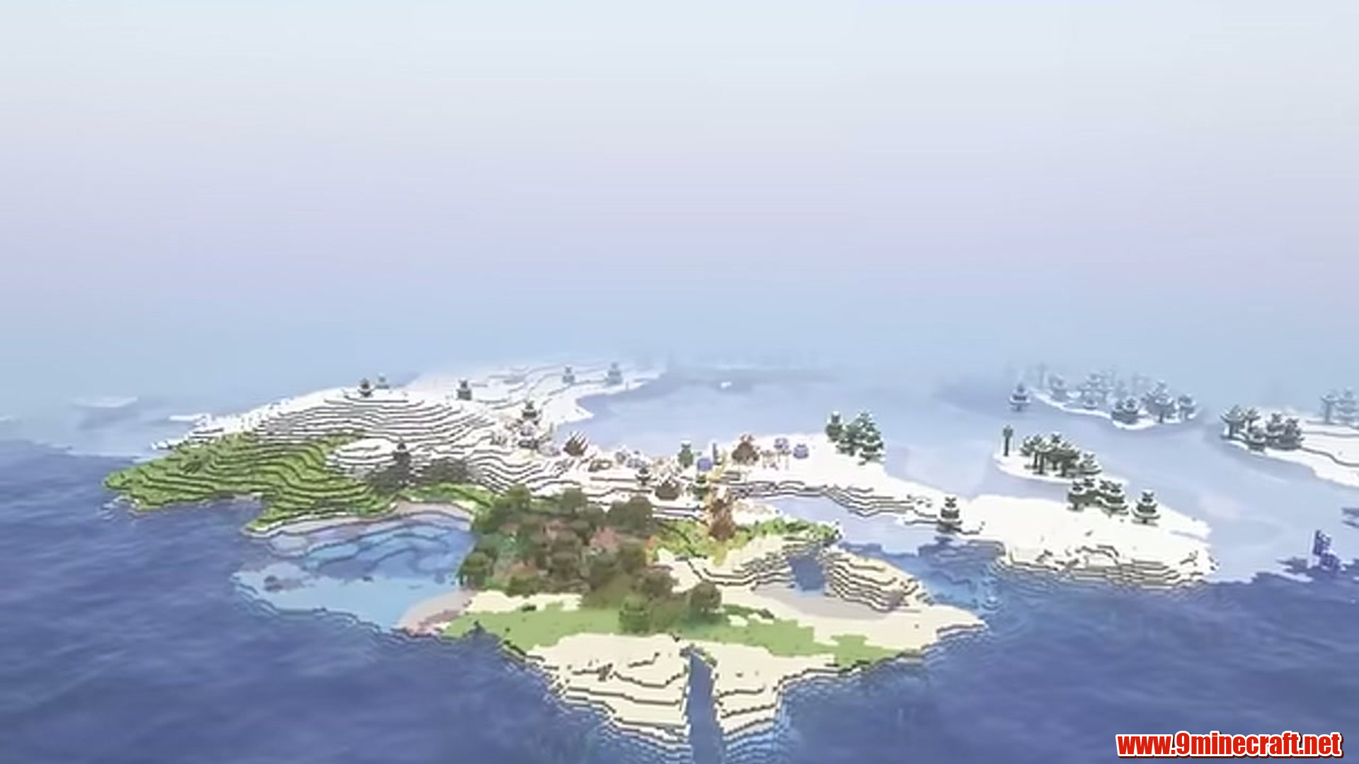 Best Seeds For Minecraft (26.2, 1.21.11) Part 9 – Java/Bedrock Edition 11 Second view of twins village terrain