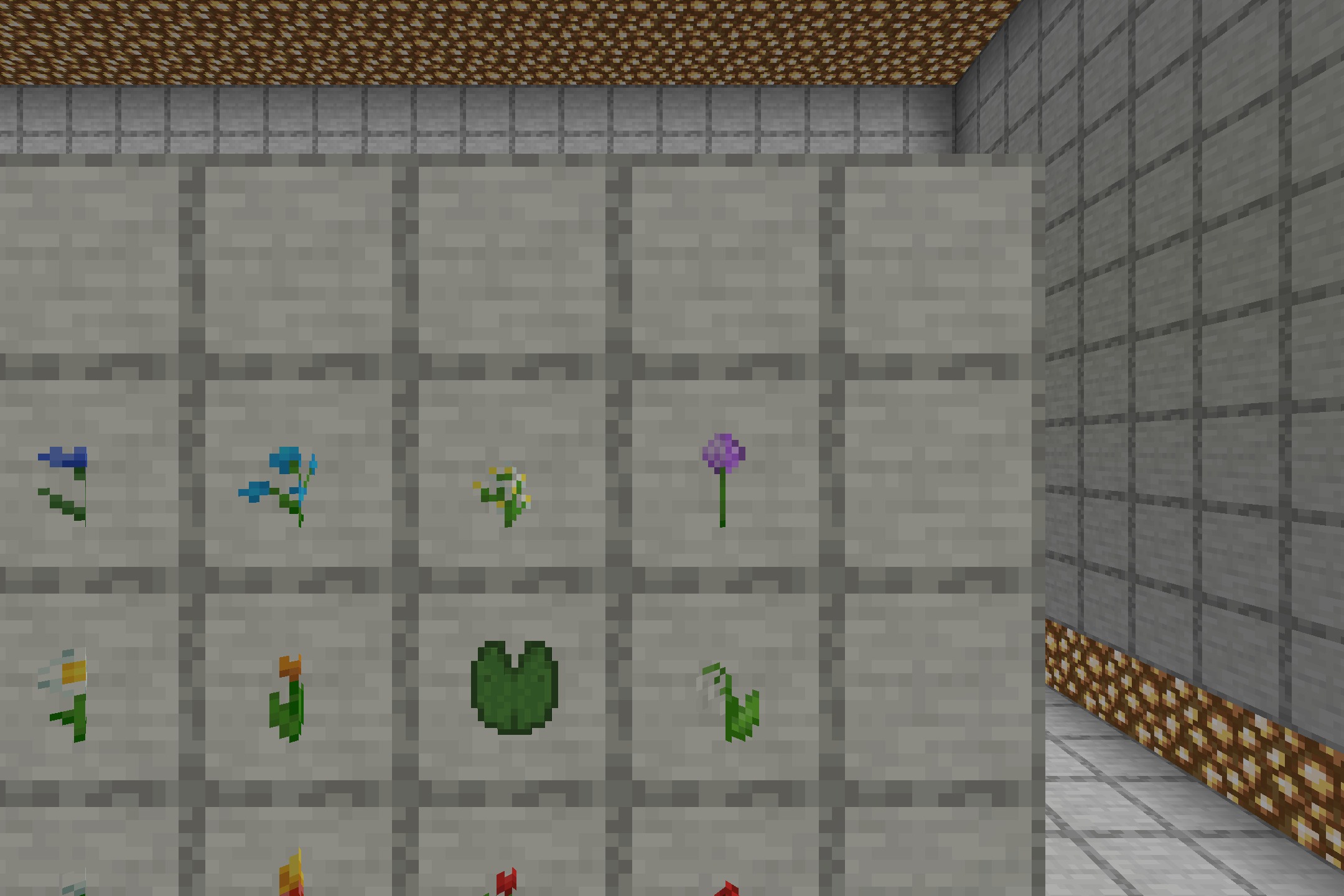 Better Foliage Add-On Resource Pack (26.1.2, 1.20.1) – Charming 3D Flora 3 Detailed view of 3d flower models and a lily pad in item frames