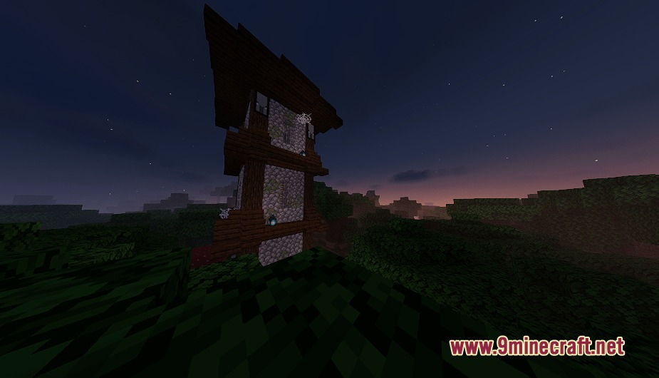 Biomesque Relics Mod (26.2, 1.21.1) – Raid Dungeons And Loot Towers 3 A tall stone watchtower from the biomesque relics mod at night