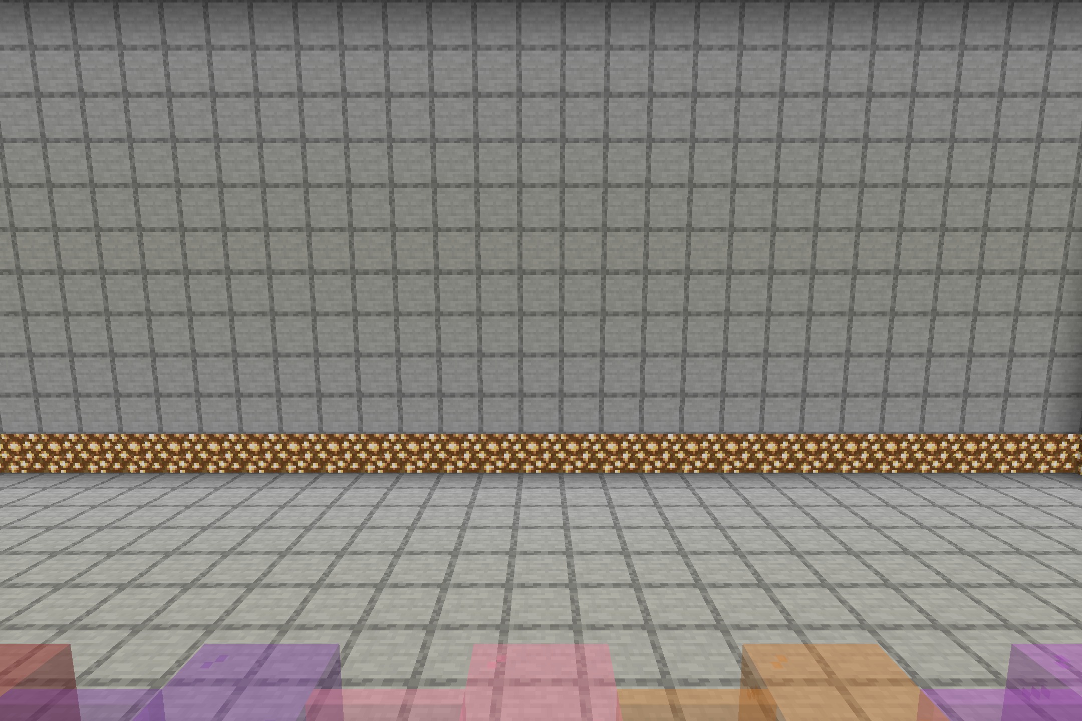 Borderlessglass Resource Pack (26.1.2, 1.20.1) – Crystal Clear Windows 5 A stone block wall with glowstone accents and clean glass at the bottom