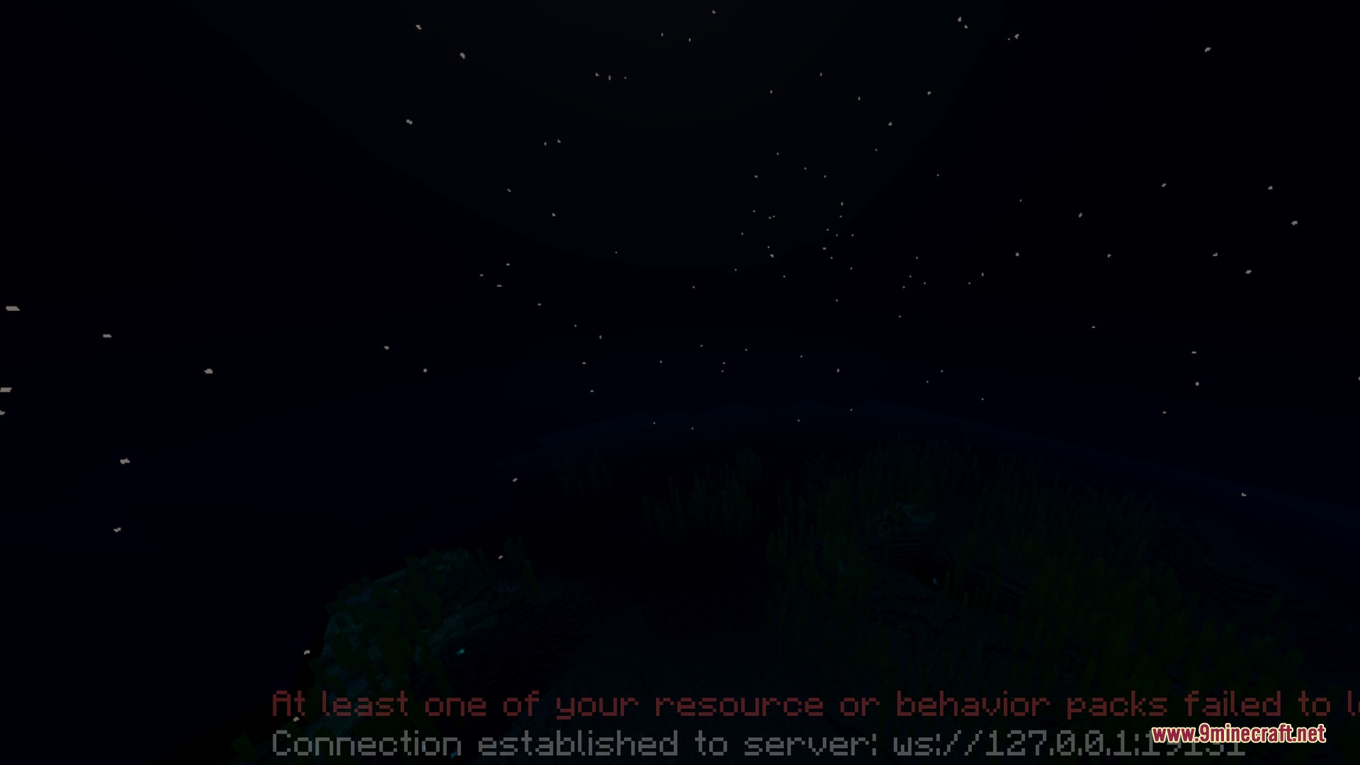 Bsl Vibrant Visuals Shader (26.X) – Clear Water And Glowing Ores Without Rtx 5 Minecraft screen showing a resource pack error message on a dark background