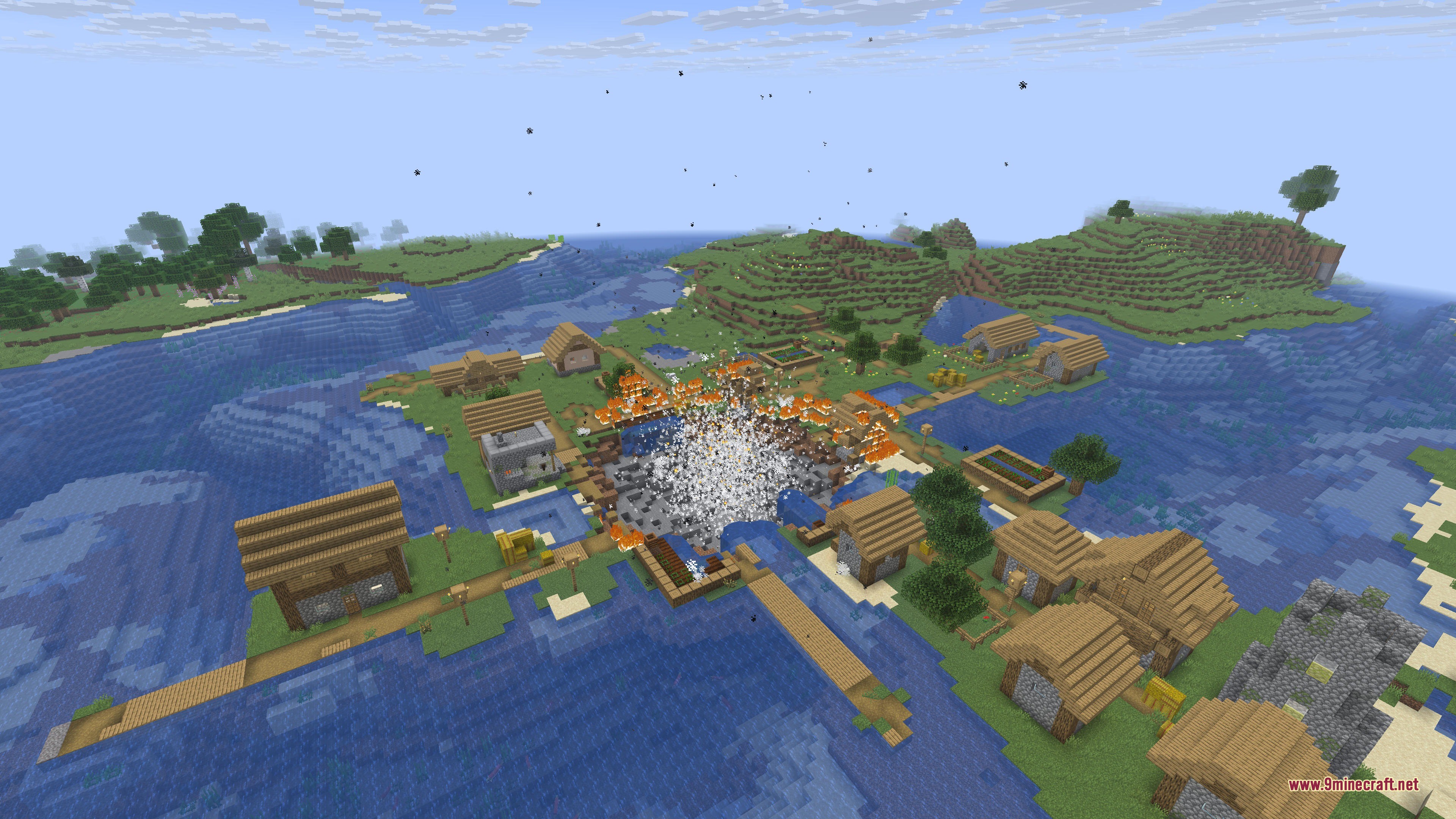 Chems’ Guns Data Pack (26.2, 1.21.11) – Craft Custom Firearms And Rain 9 A massive explosion destroys the center of a village with fire and smoke
