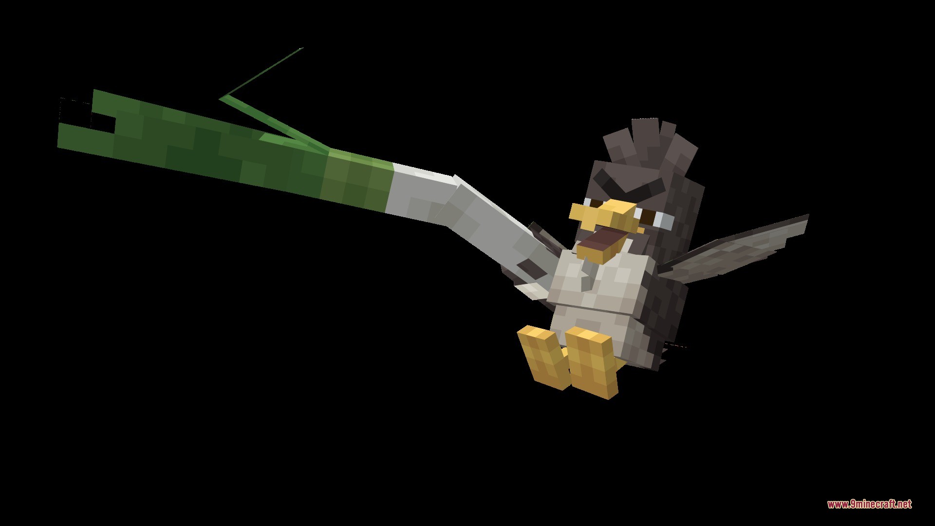 Cobblemon Animated Pokemon Data Pack (1.21.1, 1.20.1) 7 A blocky galarian farfetchd holding a large green leek in its wing