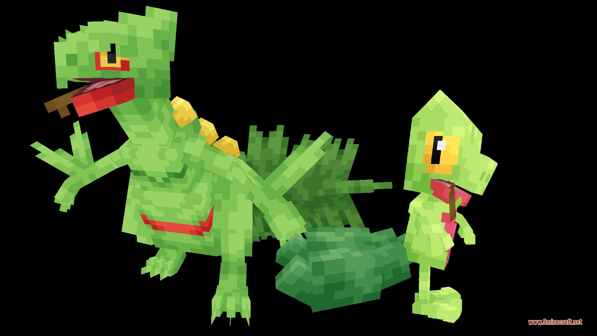 Cobblemon Animated Pokemon Data Pack (1.21.1, 1.20.1) 10 Custom sceptile and treecko models from the cobblemon animated pokemon data pack