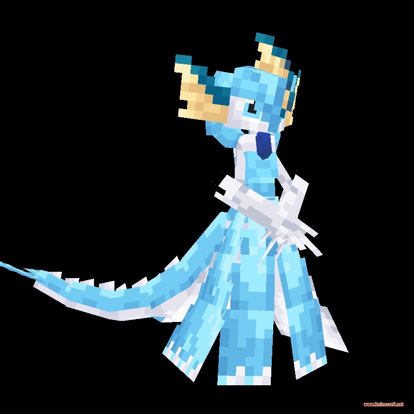 Cobblemon Infinite Fusion Data Pack (1.21.1) – Fuse Monsters Into Custom Battle 2 Vaporeon and gardevoir fusion model with aquatic tail and fin details