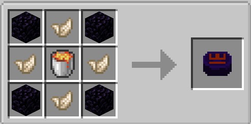 Cobblemon Utility Recipes Data Pack (1.21.1) – Craft Rare Training Supplies 5 Crafting recipe for a void cap using obsidian and lava bucket