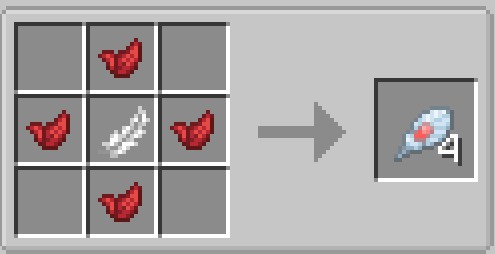 Cobblemon Utility Recipes Data Pack (1.21.1) – Craft Rare Training Supplies 9 Crafting recipe for stat feathers using red mint leaves and a feather