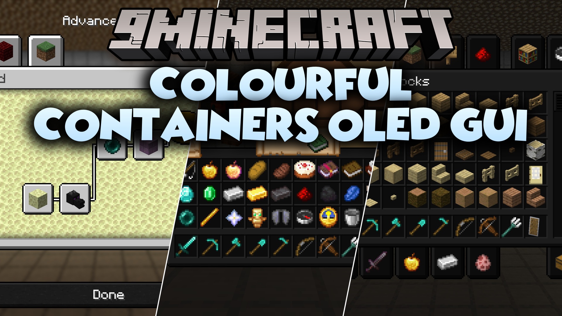 Colourful Containers OLED GUI Resource Pack (26.1.2, 1.20.1) Colourful Containers OLED GUI Resource Pack (26.1.2, 1.20.1)
