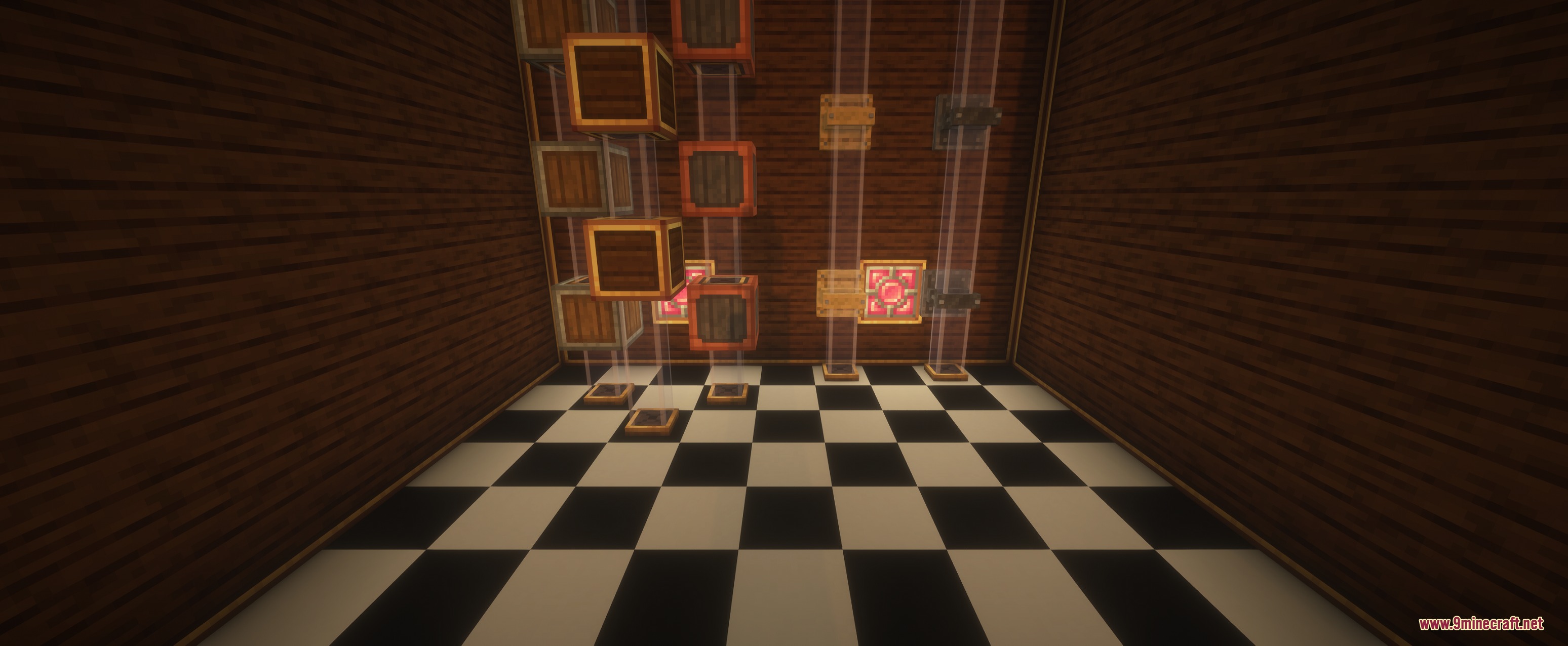Create Over Pressure Mod (1.21.1) – Pipe Factory Items Anywhere 5 Pneumatic transport tubes and storage crates connected in a factory room
