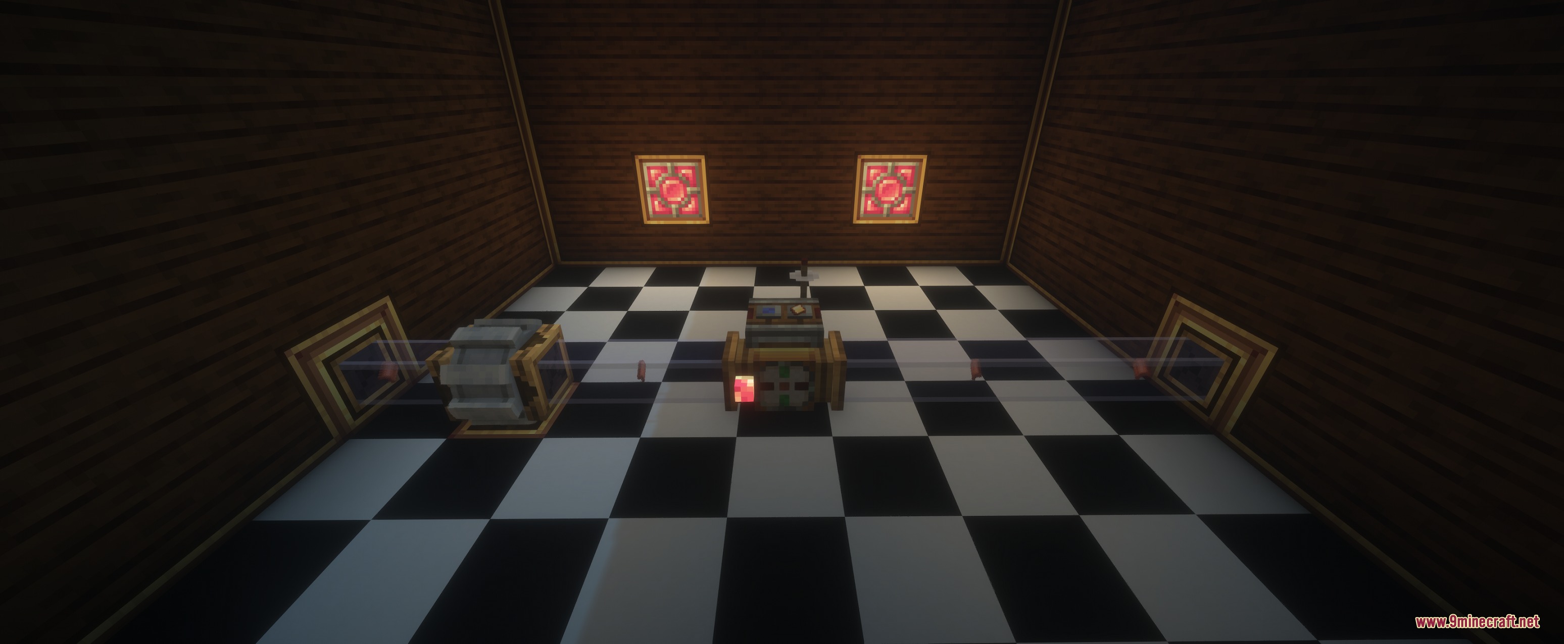 Create Over Pressure Mod (1.21.1) – Pipe Factory Items Anywhere 9 Inactive pneumatic tubes and kinetic pump on a checkered floor