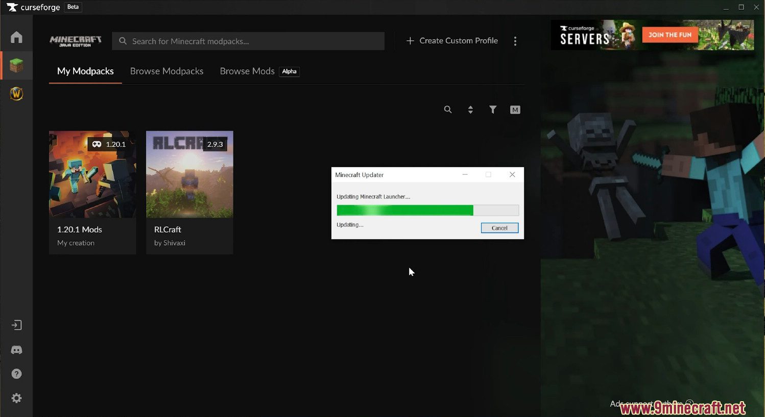 Curseforge Launcher (26.2, 1.20.1) – Easy Install Minecraft Mods &Amp; Modpacks 9 Curseforge launcher screenshots 8