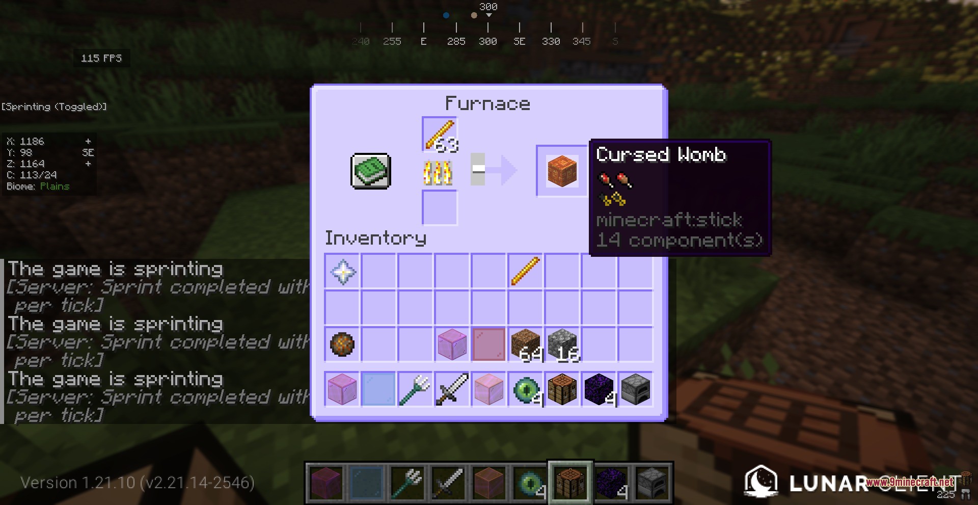 Cursed Limitless Resonance Data Pack (26.1.2, 1.21.11) 3 Smelting a blaze rod in a furnace to create cursed womb