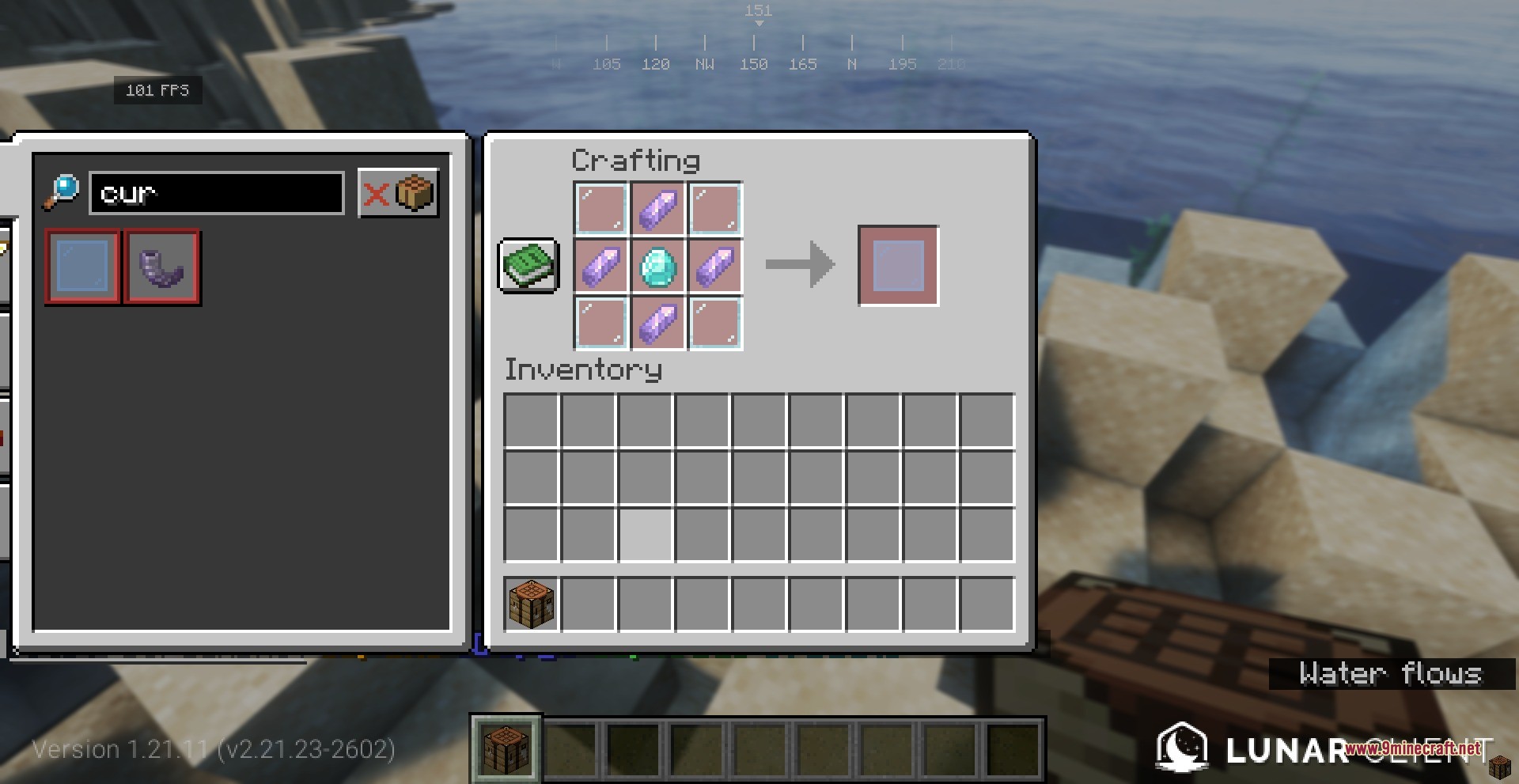 Cursed Limitless Resonance Data Pack (26.1.2, 1.21.11) 8 Crafting recipe for a cursed energy item using amethyst and a diamond