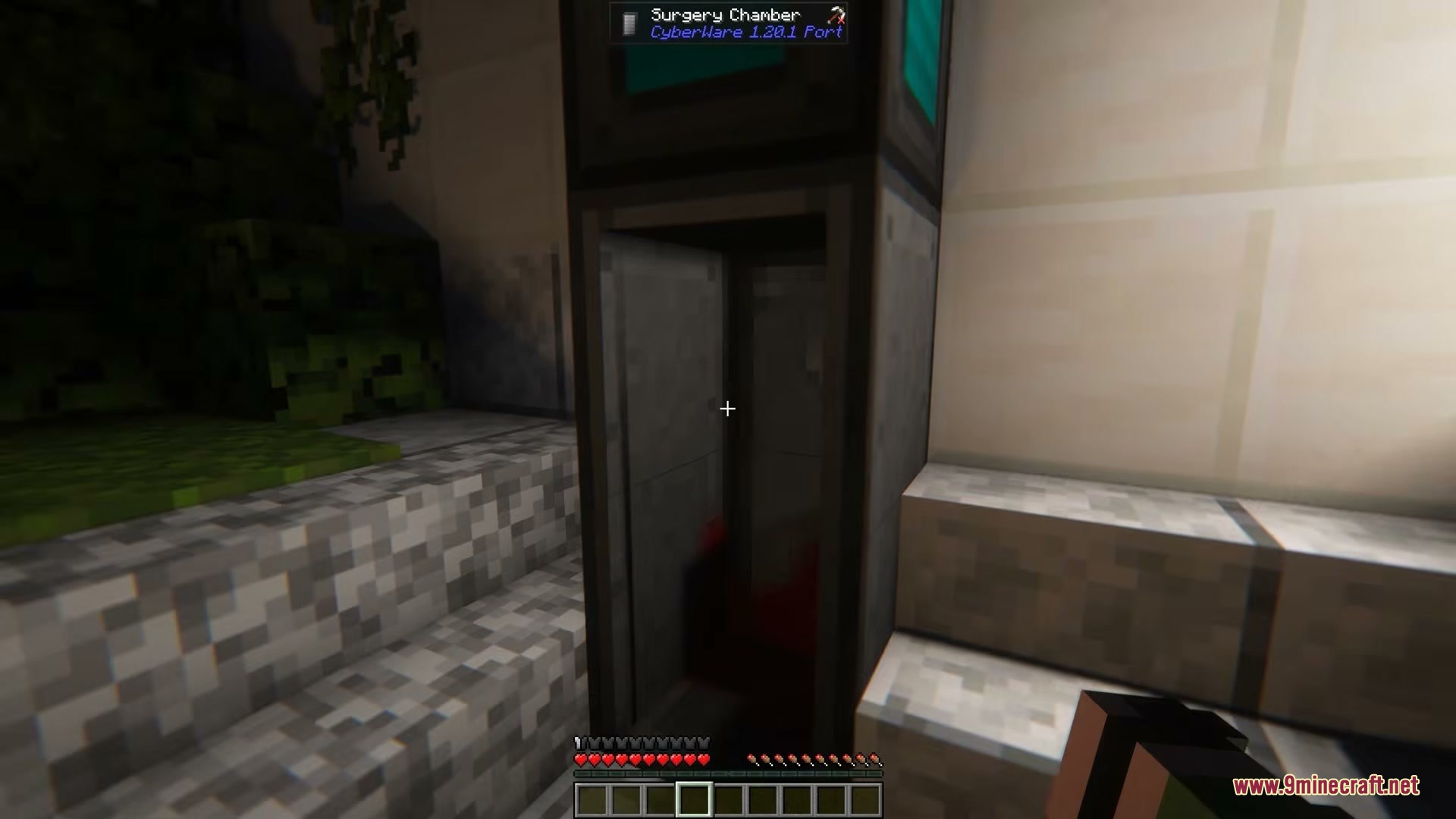 Cyberware Reforged Mod (26.1.2, 1.20.1) – Rebuild Your Body With Powerful 3 First person view of a surgery chamber used for mechanical implants