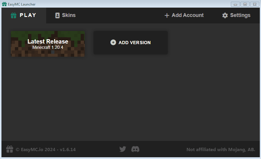 Easymc Launcher (26.2, 1.20.1) – Playing Minecraft For Free Account 3 Easymc launcher screenshots 1