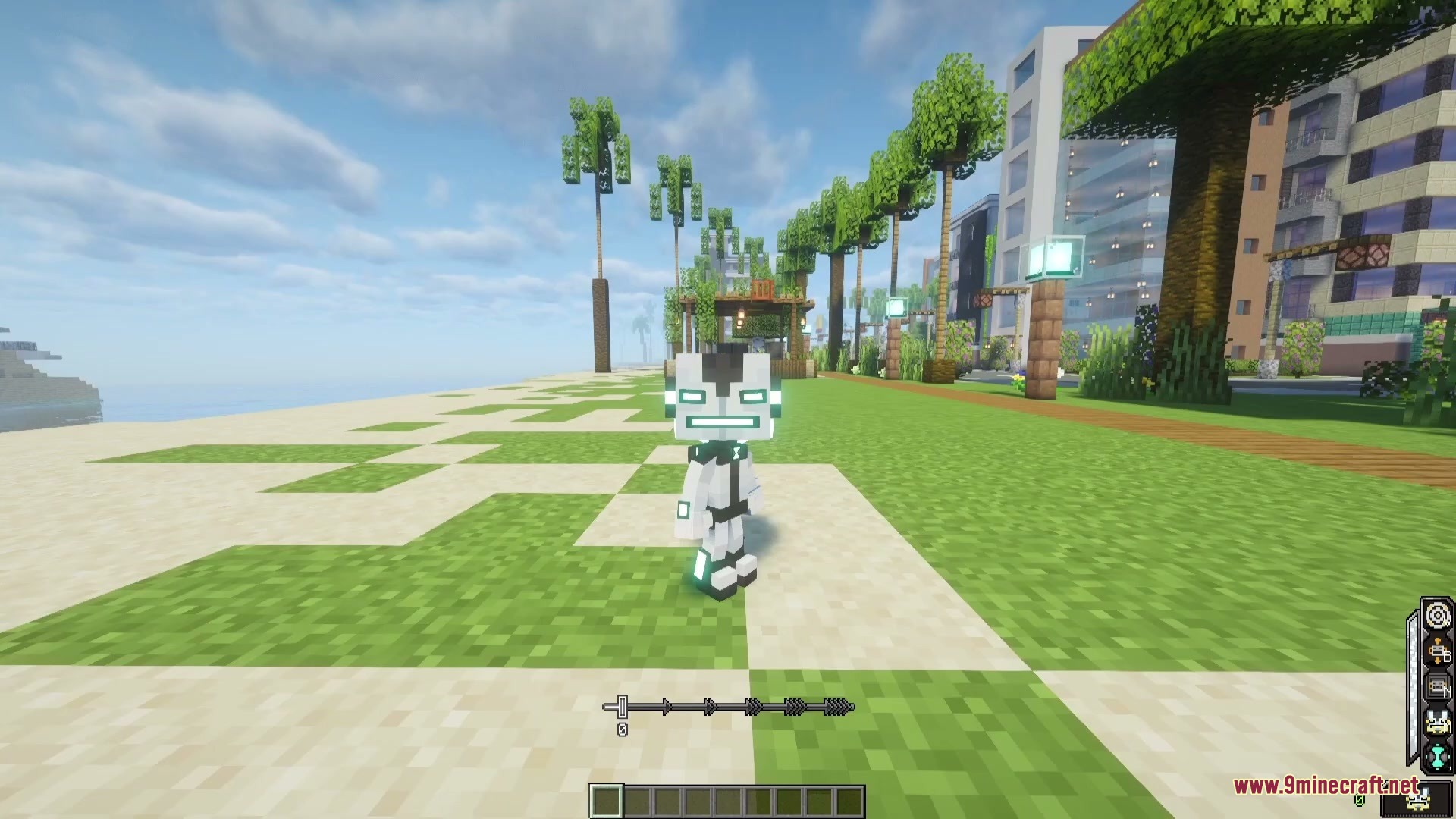 Echoes After Echoes Mod (1.20.1) – Unleash Sonic Blasts As Echo Echo In Survival 2 The echo echo character stands on a checkered path in a sunny world