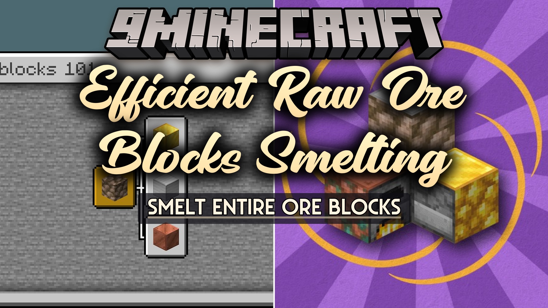 Efficient Raw Ore Blocks Smelting Data Pack (26.2, 1.21.1)