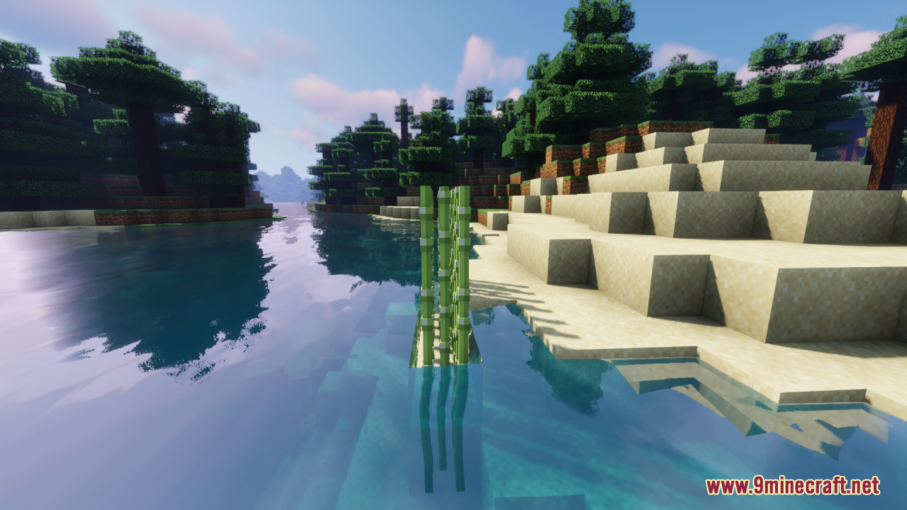 Farm 3D Resource Pack (26.2, 1.20.1) – Makes Minecraft Plants 3D 11 Side view of sugar cane growing in water