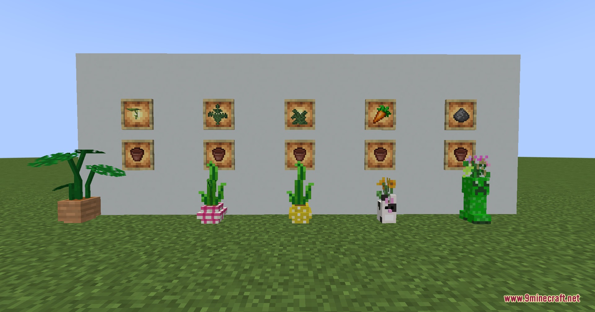 Fay’s Plants Mod (1.20.1) – Design Cozy Indoor Gardens With Cute Animal Pots 6 Fay plants mod adds unique decorative pots like creeper and cow designs