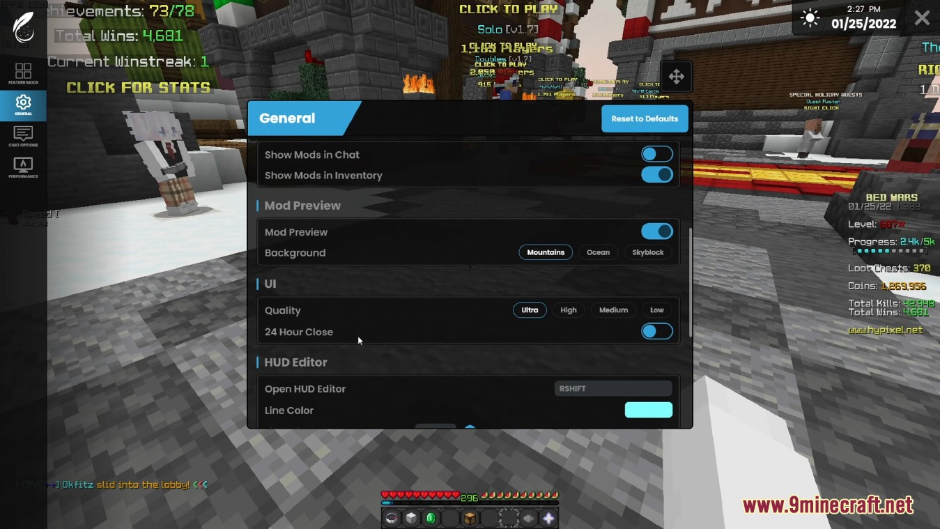 Feather Client Launcher (26.2, 1.20.1) – Insane Fps Boost, Mod Menu 14 Feather client launcher screenshots 14