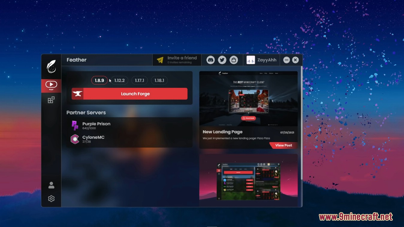 Feather Client Launcher (26.2, 1.20.1) – Insane Fps Boost, Mod Menu 3 Feather client launcher screenshots 2