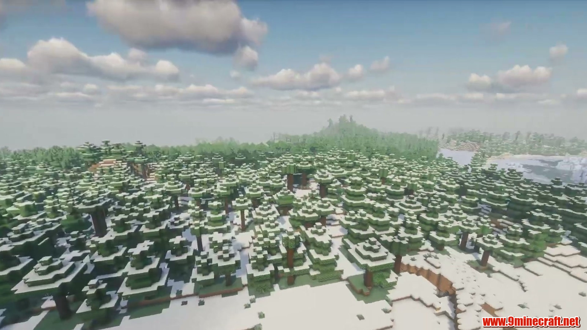 Snow flat land in minecraft seed -942446436618394184