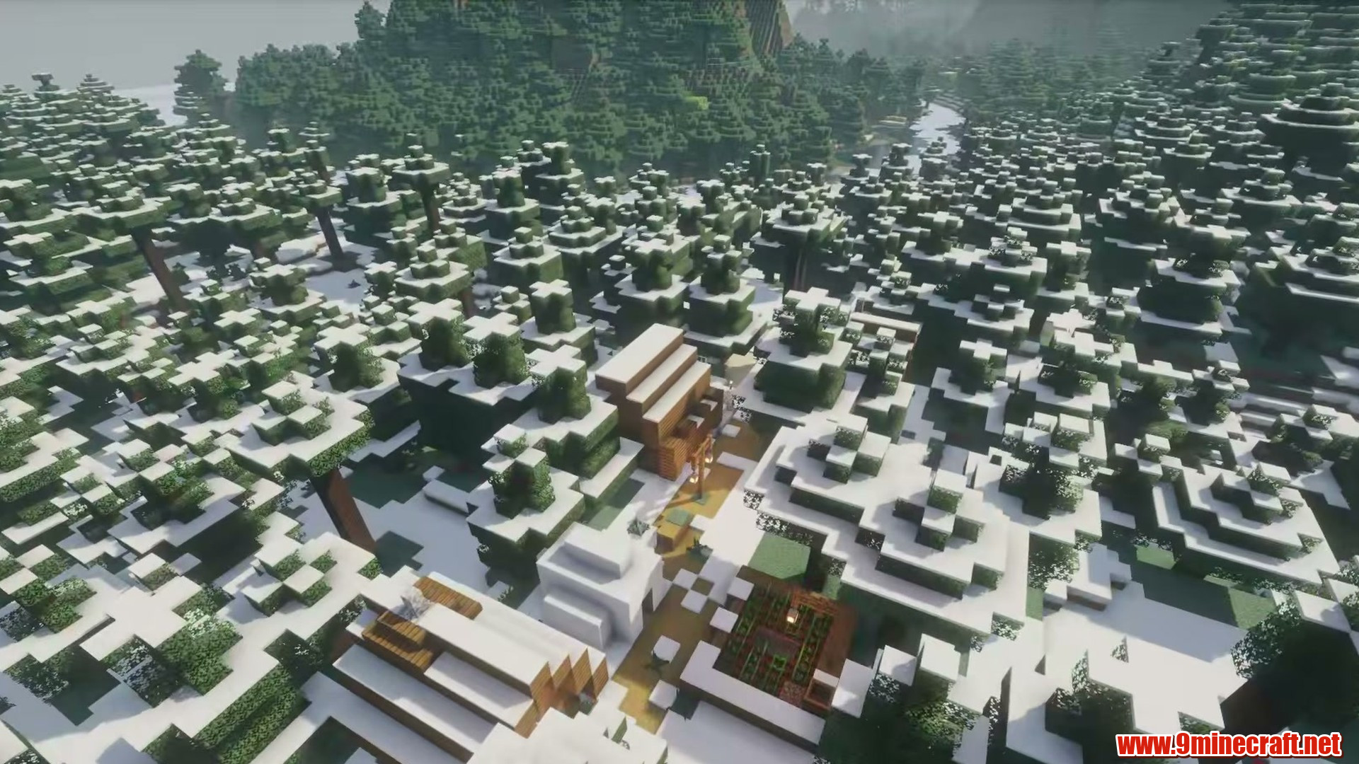 Flat triple village in minecraft seed -8493467845913647842