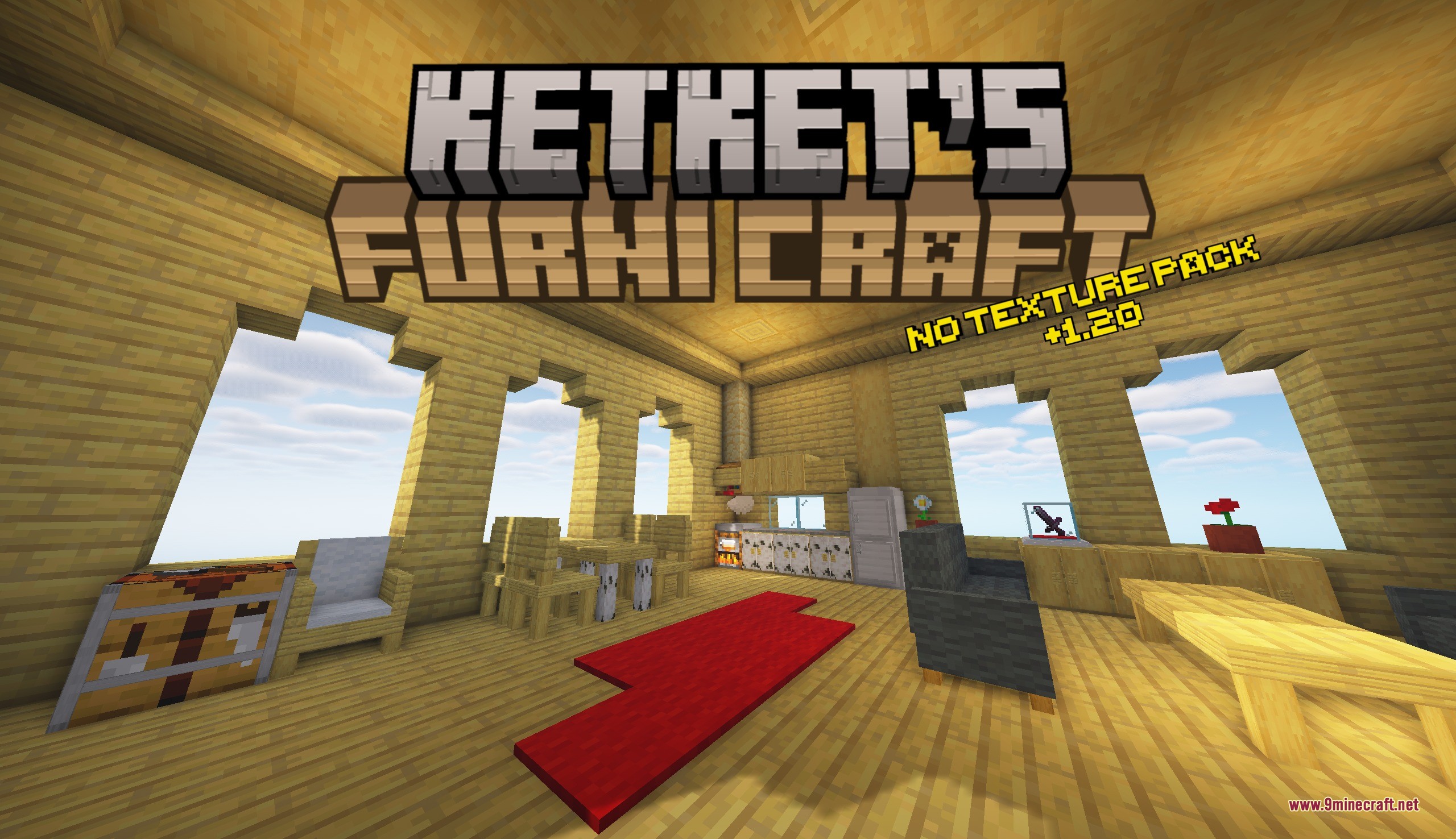 Furni Craft Data Pack (26.2, 1.20.1) – Furnish Your Base With Working Chairs 2 Furni craft data pack adds various wooden furniture to a minecraft room