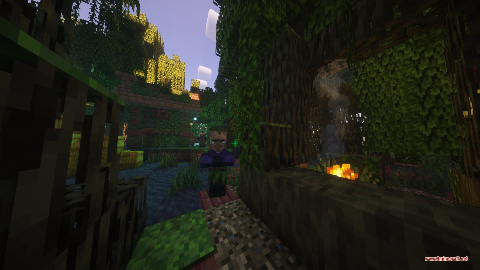 Katters Structures Village Data Pack (26.2, 1.21.1) – Trade In Hidden Towns 4 A villager stands in a swamp village from katters structures