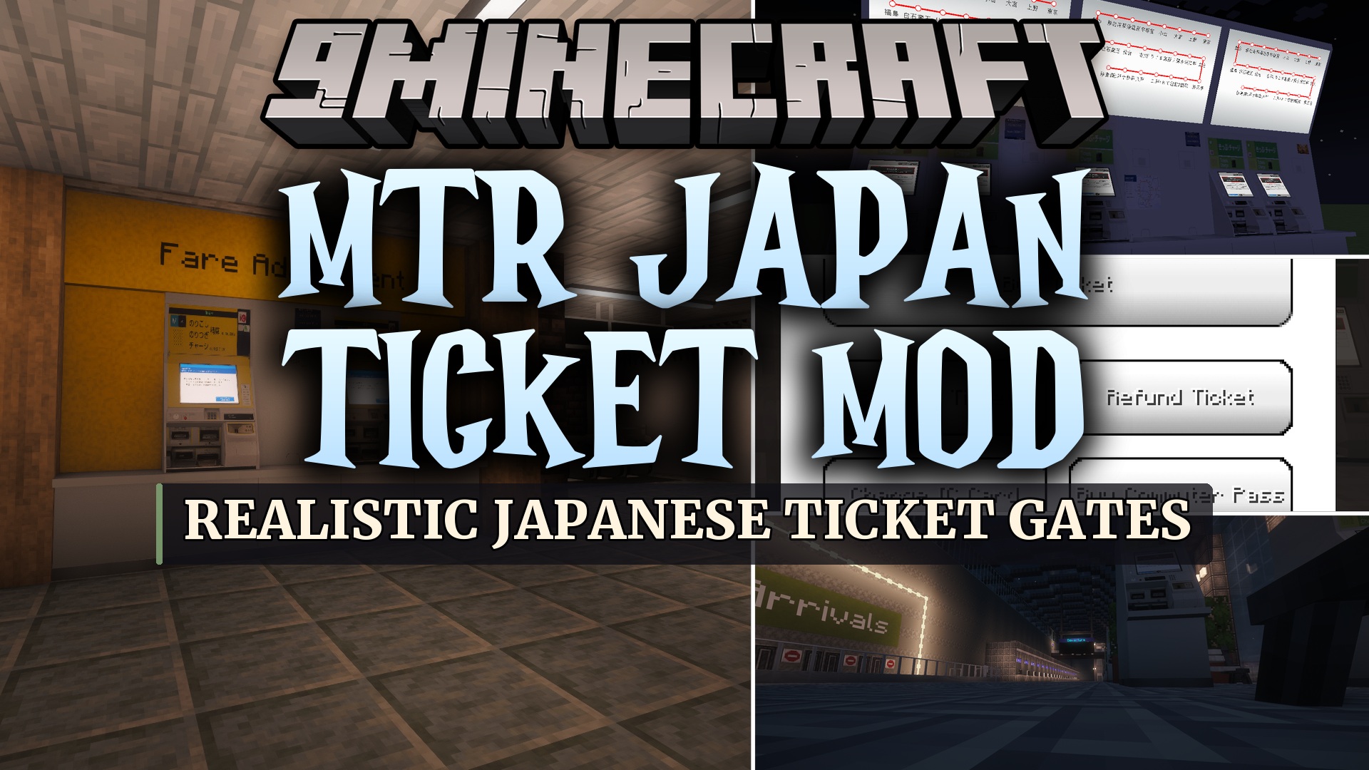 MTR Japan Ticket Mod (1.20.1) – Tap IC Cards and Run Realistic Metro Station