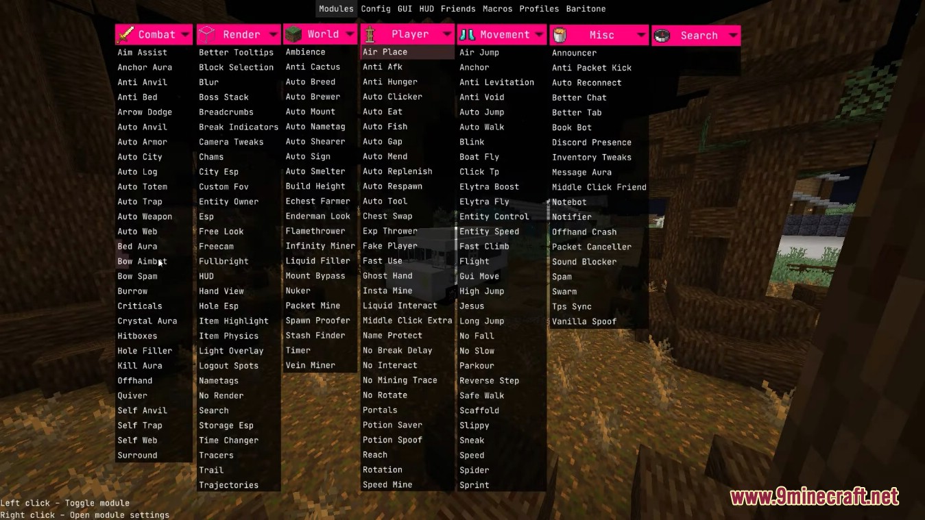 Meteor Client Mod (26.2, 1.20.1) – Xray, Hud, Fly 11 Meteor client mod screenshots 10