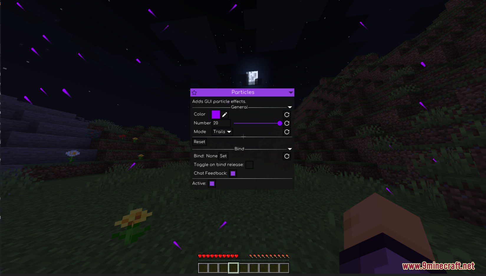 Meteor Client Addons (26.2, 1.20.1) – Modify Almost Anything In Meteor 17 Meteor gui particles addon screenshots 1